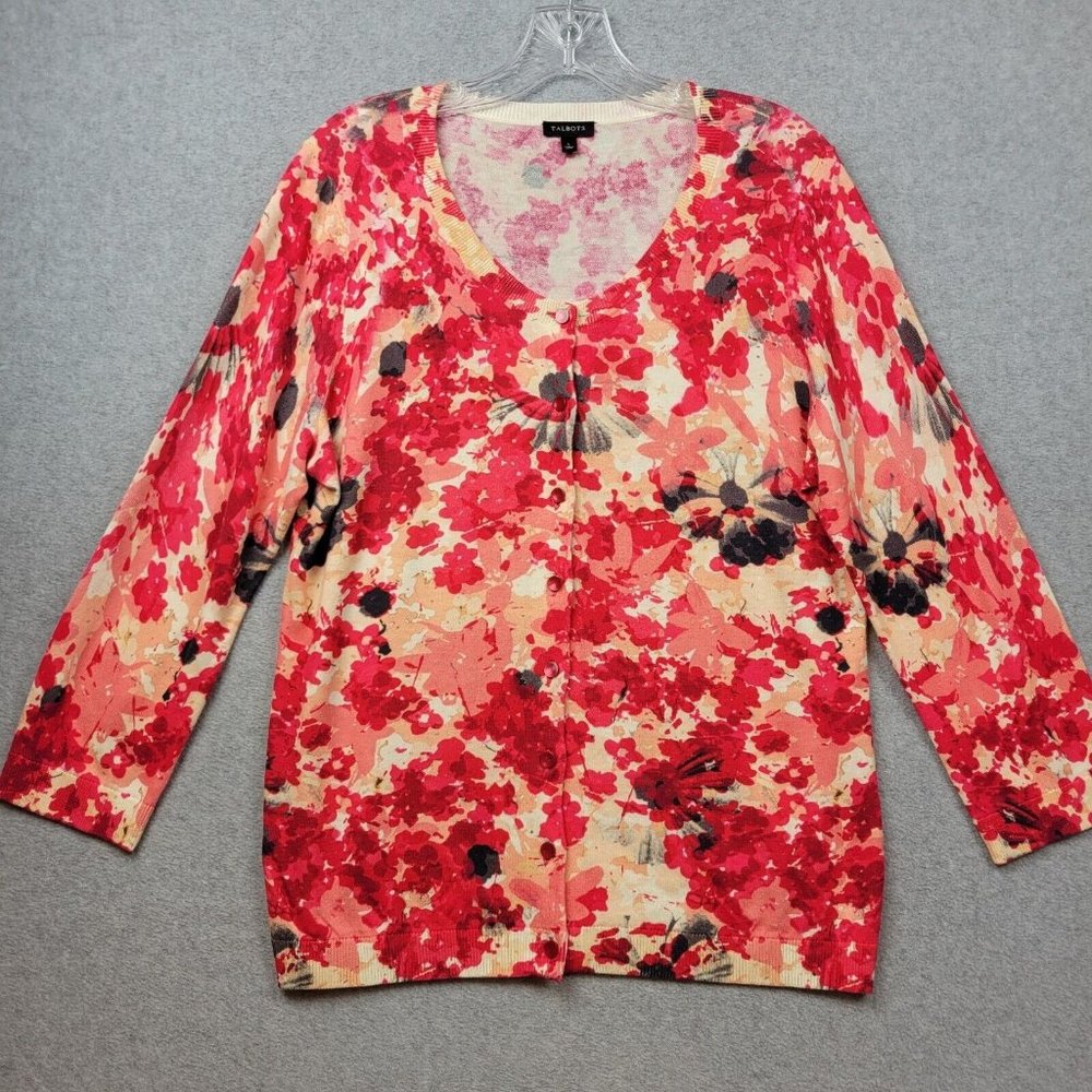 Talbots Cardigan Sweater Womens Large Career Office